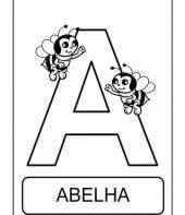 Letra A de abelha (alfabeto dos animais)