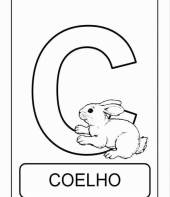 Letra C de coelho (alfabeto dos animais)
