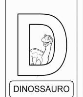 Letra D de dinossauro (alfabeto dos animais)