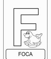 Letra F de foca (alfabeto dos animais)