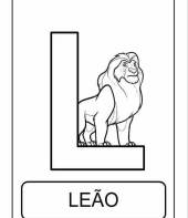 Letra L de leão (alfabeto dos animais)