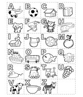 Alfabeto ilustrado com animais