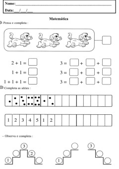 Atividades de matemática para imprimir (1º ano)