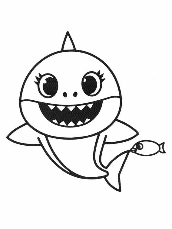 50+ Desenhos do Baby Shark para colorir - Dicas Práticas