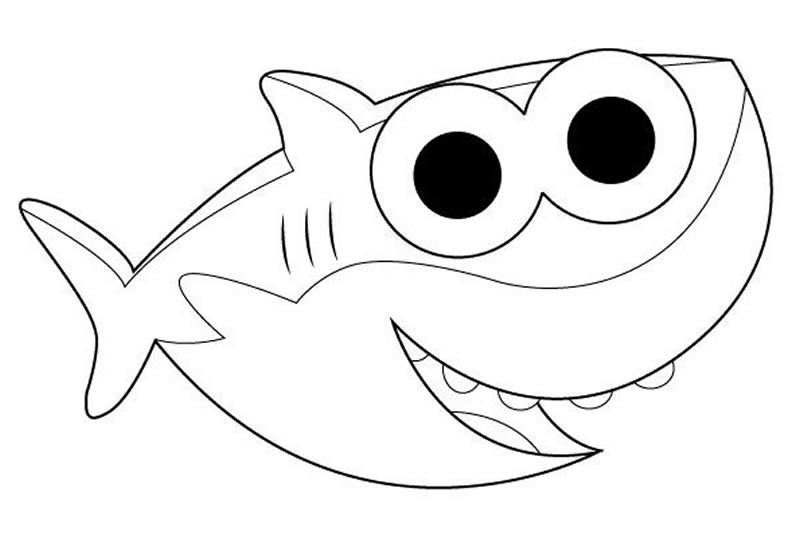 Desenhos de Baby Shark para Imprimir e Colorir