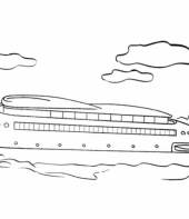 Desenho de um Yatch para colorir