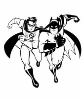 Batman e Robin para colorir