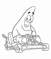 Patrick andando de carro