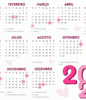 Calendário 2024 feito no Canva