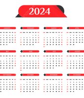 Calendário 2024 para imprimir