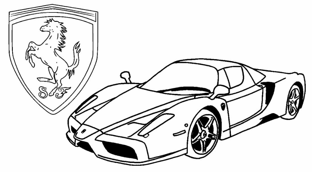 Carros de corrida para colorir (Ferrari e Lamborghini)