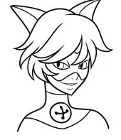 Cat Noir para colorir