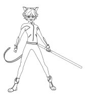 Cat Noir para imprimir