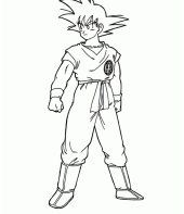 Goku para colorir