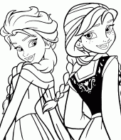 Frozen e Ana para colorir