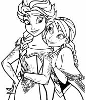Frozen e Ana para colorir