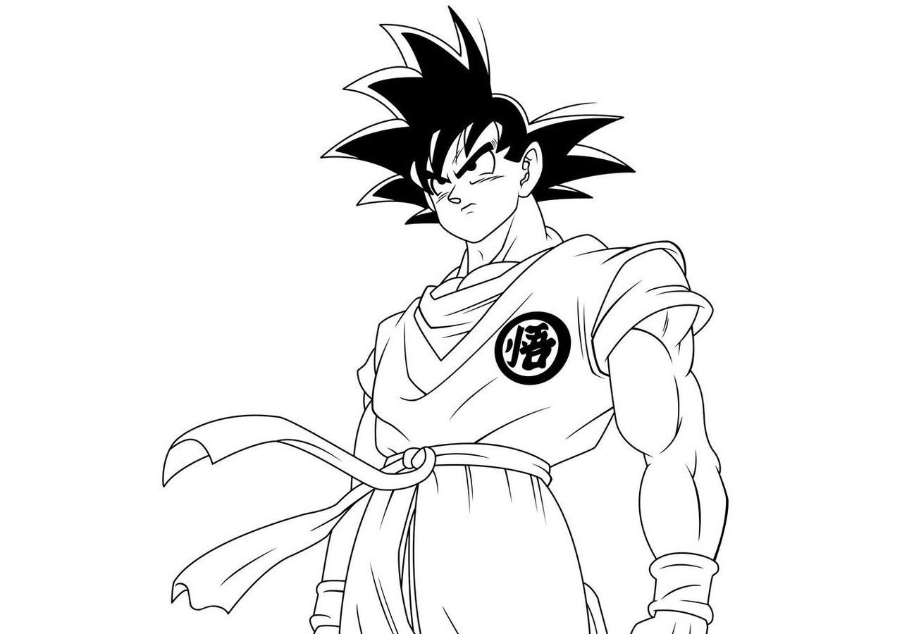 Resultado de imagem para goku para colorir e imprimir