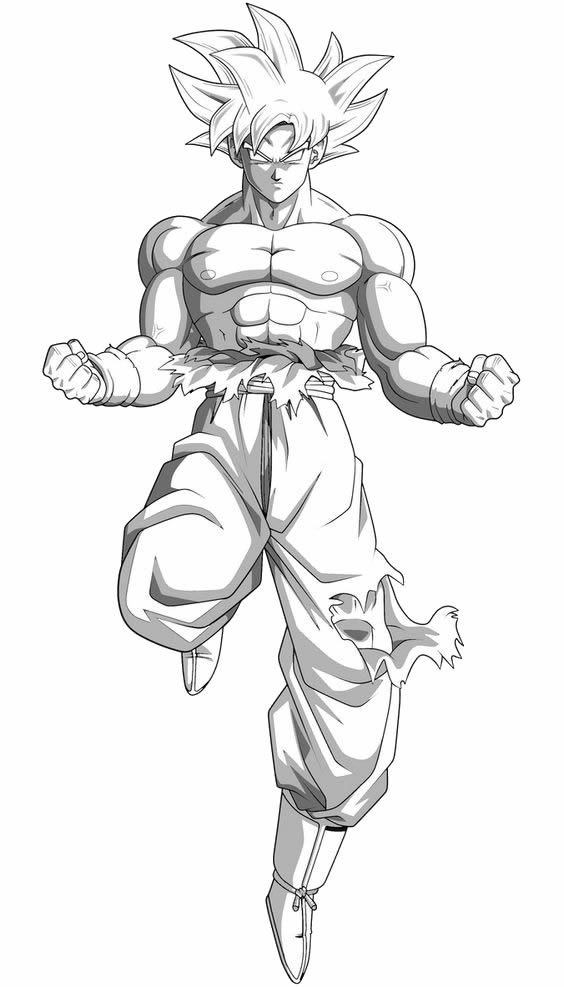 Goku menino para pintar e colorir - Imprimir Desenhos