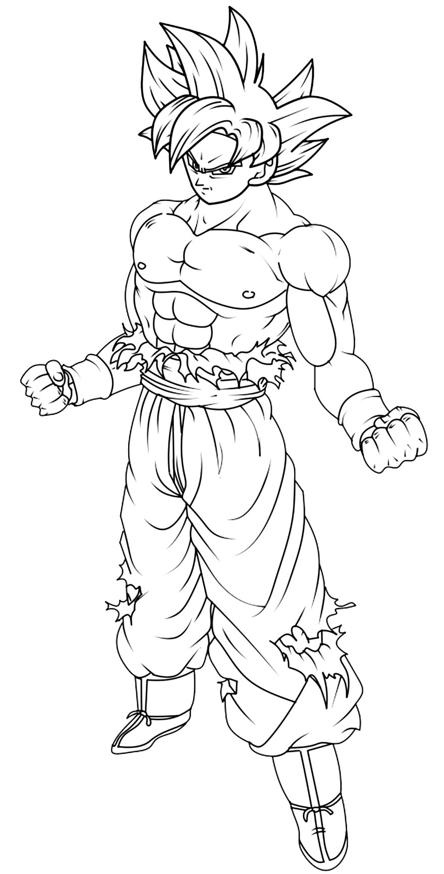 Desenhos do Goku para colorir