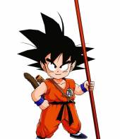 Goku criança nas suas cores originais