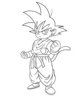 Goku pequeno, na série Dragon Ball