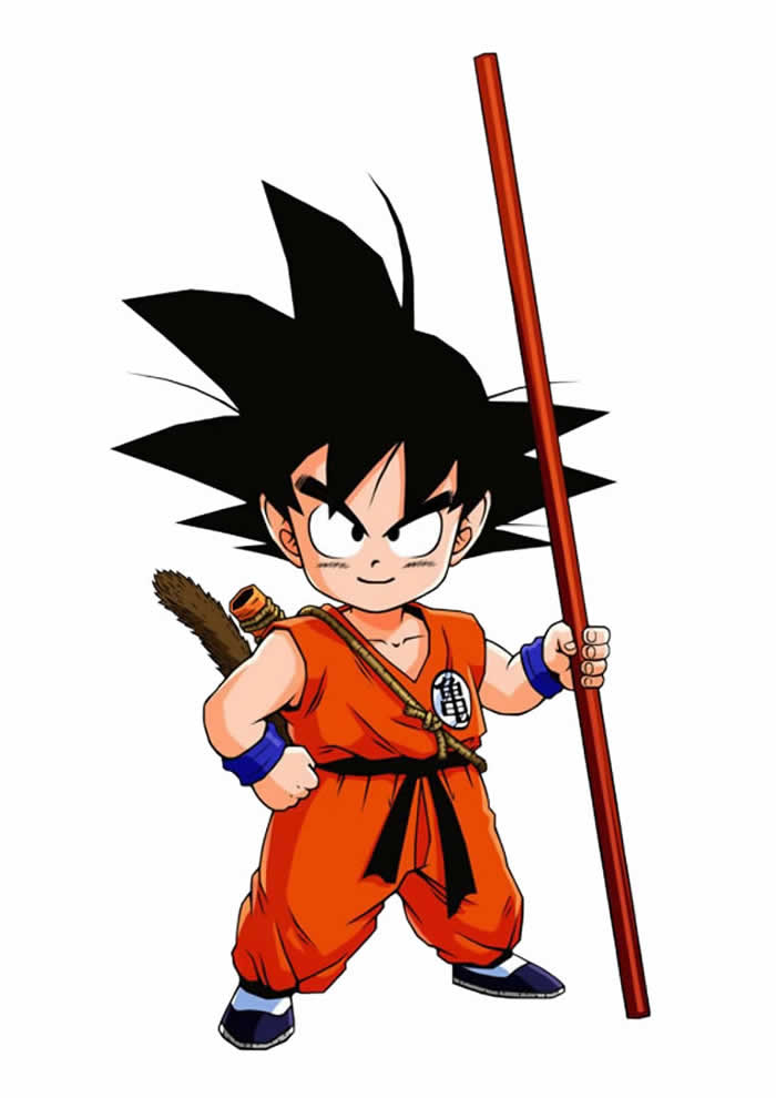 Goku menino para pintar e colorir - Imprimir Desenhos