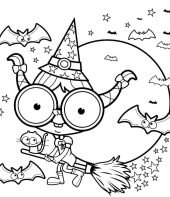 Desenho de Halloween para colorir