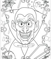 Desenho de Halloween para colorir