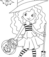 Desenho de Halloween para colorir