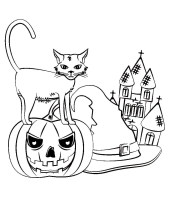 Desenho de Halloween para colorir