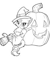 Desenho de Halloween para colorir