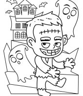 Desenho de Halloween para colorir