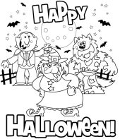 Desenho de Halloween para colorir