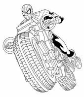 Homem-Aranha de moto