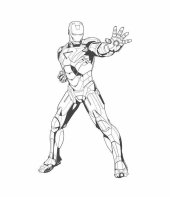 Homem de Ferro original para colorir