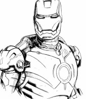 Desenho realista do Homem de Ferro