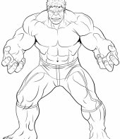 Hulk grande para colorir