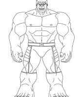 Hulk para colorir A4