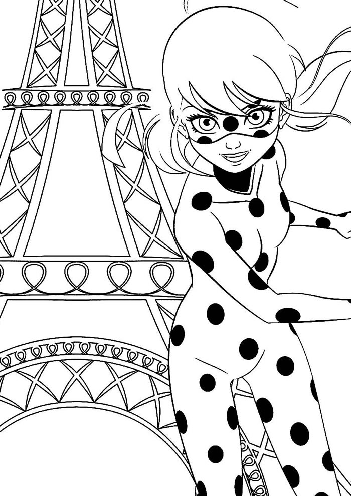 Ladybug e Cat Noir para colorir (14 imagens da série Miraculous)
