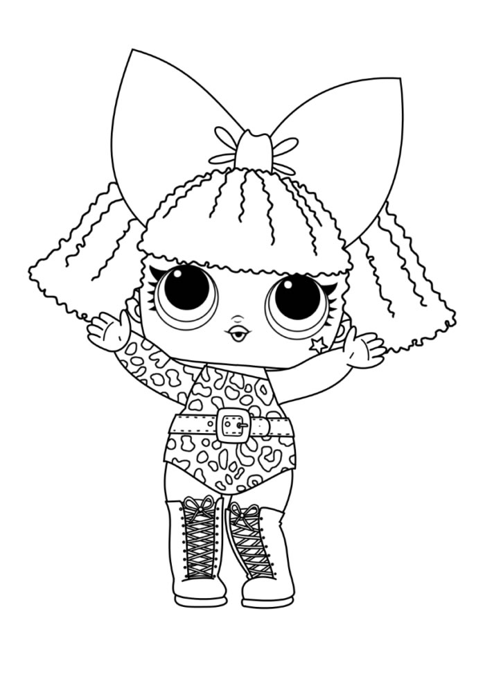 Desenho de Boneca L.O.L. Sis Swing para colorir