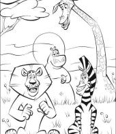 Desenho para colorir do filme Madagascar