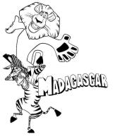 Desenho para imprimir do filme Madagascar