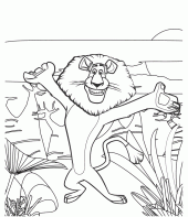 Desenho para imprimir do filme Madagascar