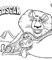 Desenho para imprimir do filme Madagascar