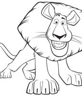 Desenho para imprimir do filme Madagascar