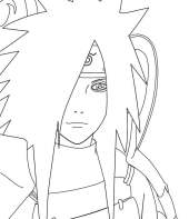 Desenho de Madara Uchiha para colorir