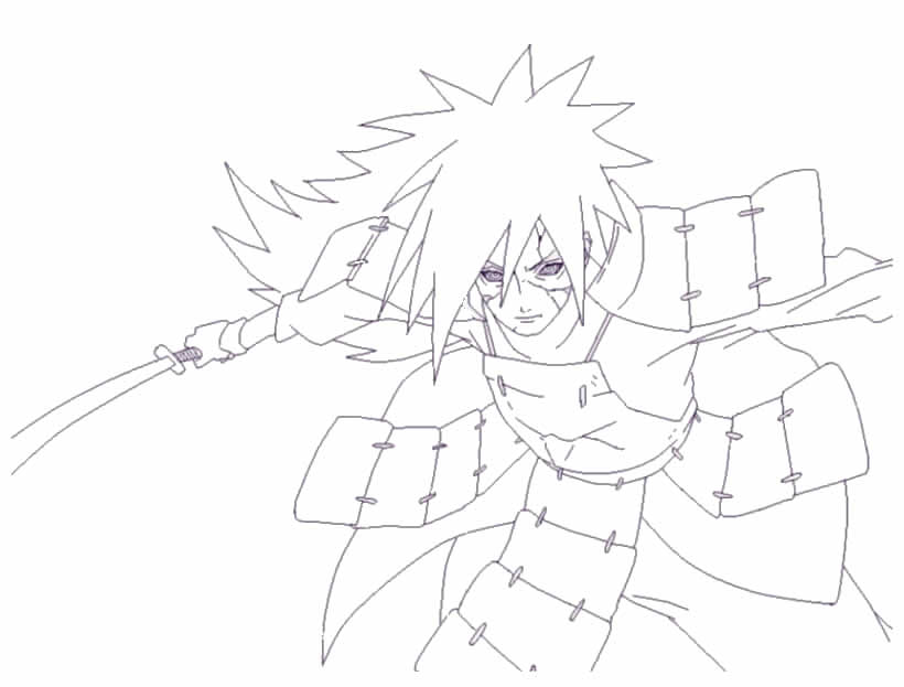 Madara Uchiha Para Colorir