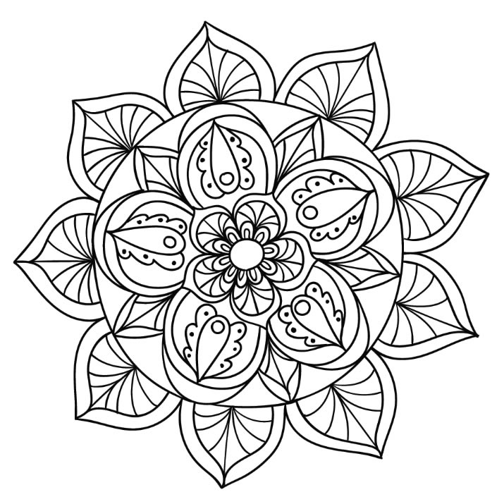 Desenhos Para Pintar e Colorir Mandalas - Imprimir Desenho 036