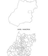 Mapa de Goiás para imprimir e colorir