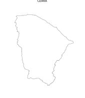 Mapa do Ceará para colorir